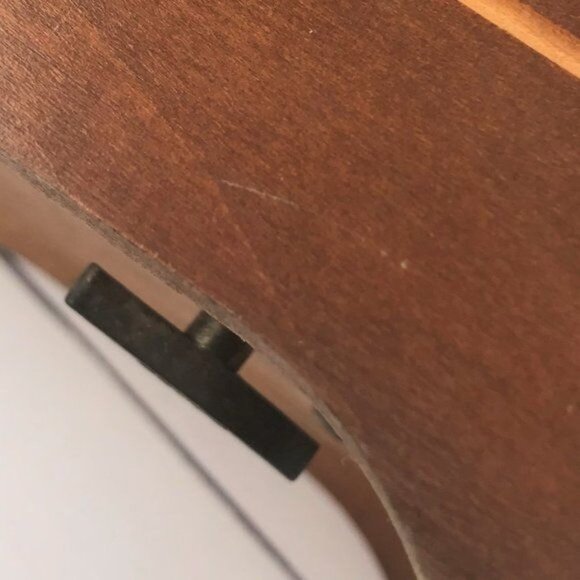 Reuge Swiss Music Box Boy Playing Horn for Bird Image on Top Wood Footed Hinged - Picture 13 of 13